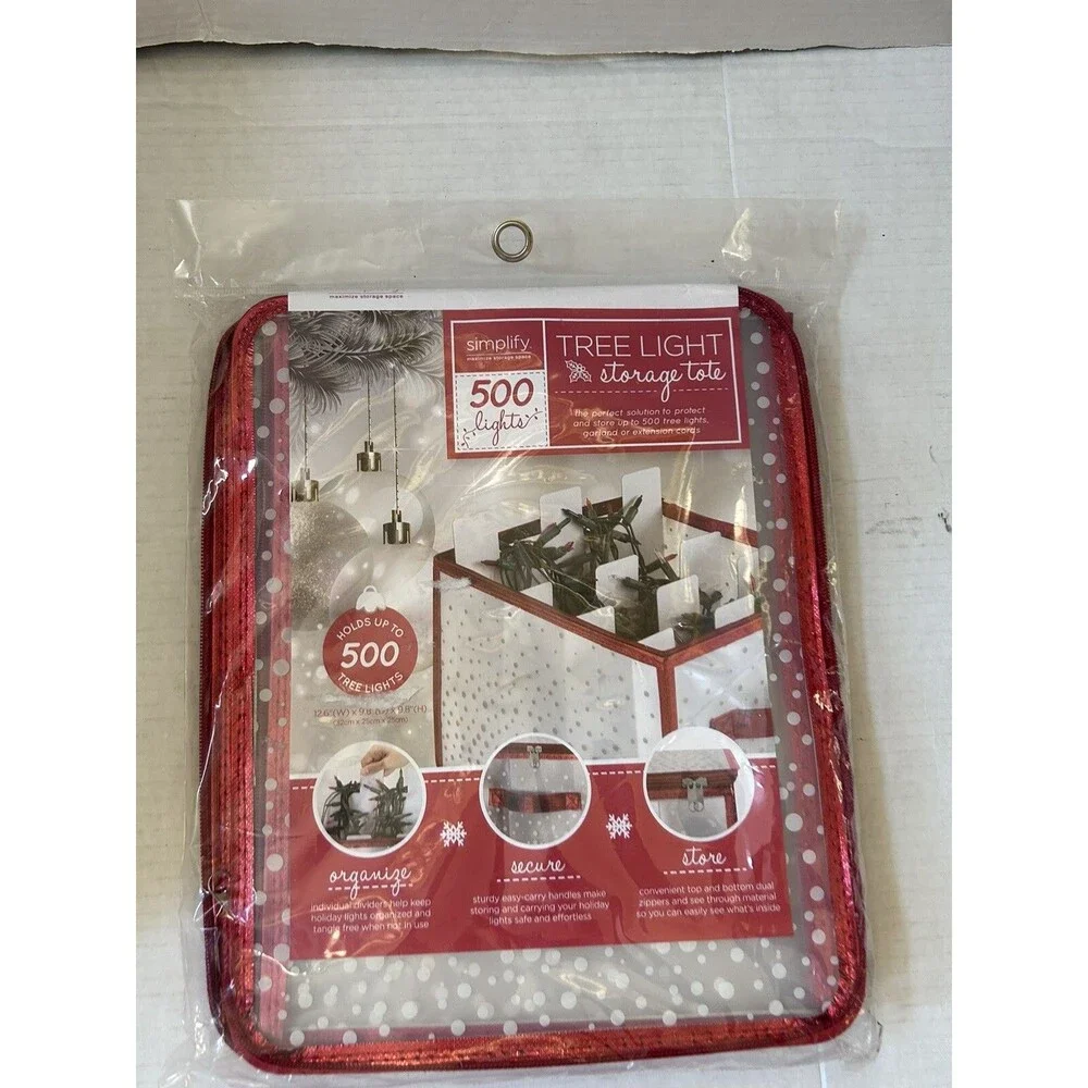 Christmas TREE LIGHT 500 lights storage tote